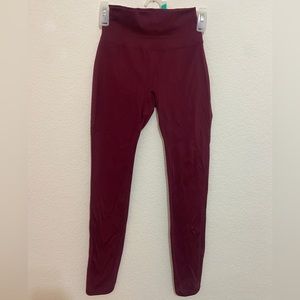 Burgundy alphalete leggings
